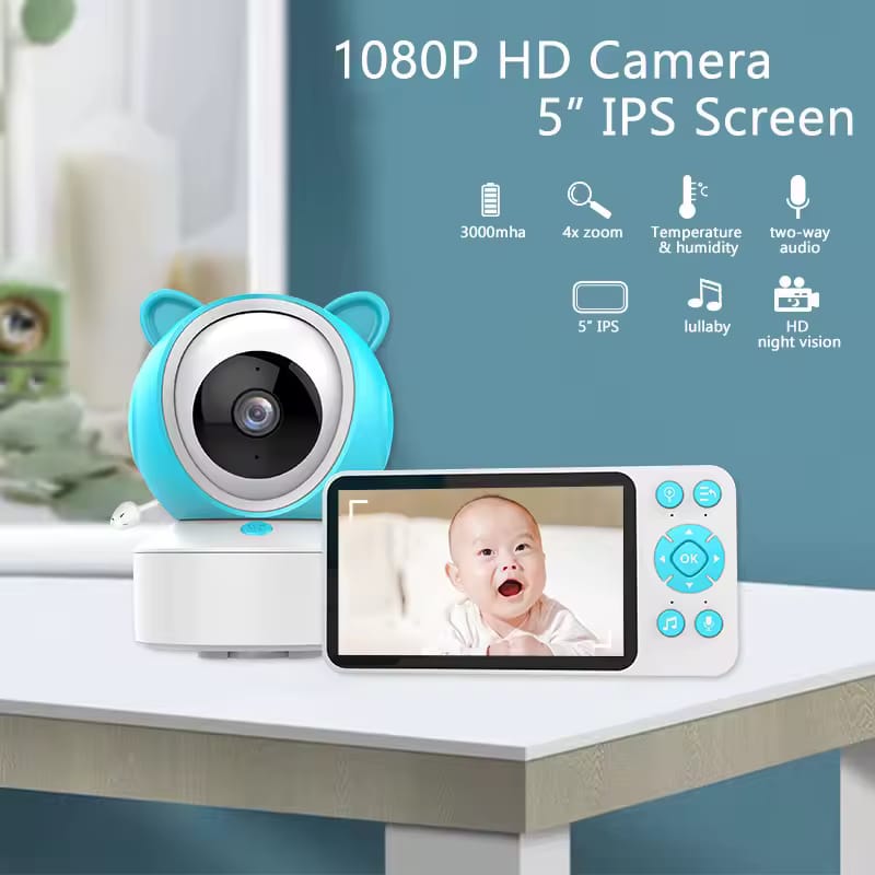 Tuya 5 Inch 1080P Wireles Baby Monitor
