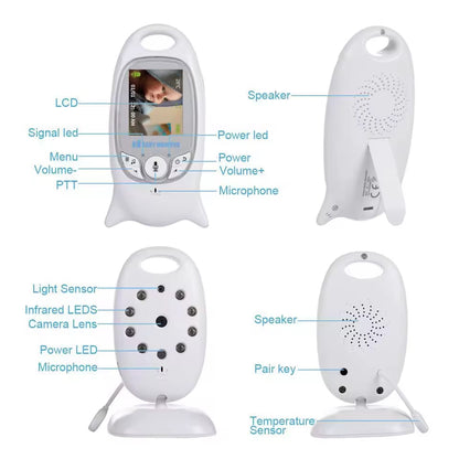 Video Baby Monitor Camera VB601 Wireless Babysitter 2 Way Talk Night Vision IR LED Temperature Babi Nanny Camera 8 Lullabies