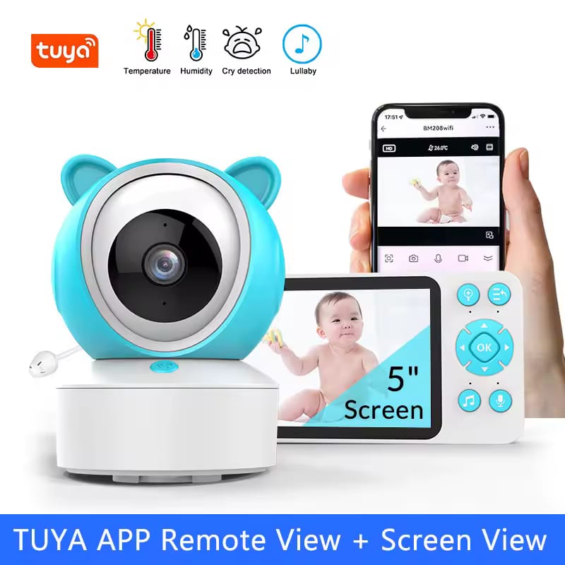Tuya 5 Inch 1080P Wireles Baby Monitor